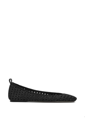 Marc Jacobs crochet lace-up ballet flats - Black