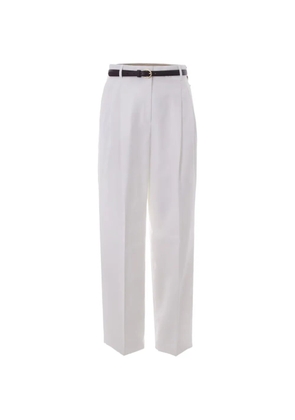 Max Mara belted pleated trousers - White