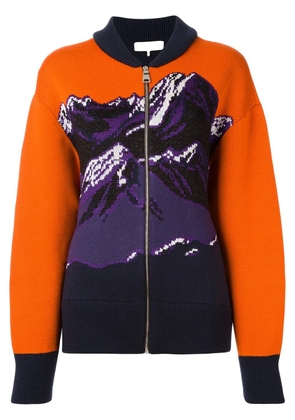 PUCCI mountainscape printed cardigan - Yellow