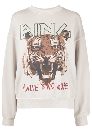 ANINE BING graphic-print crew neck sweatshirt - Grey