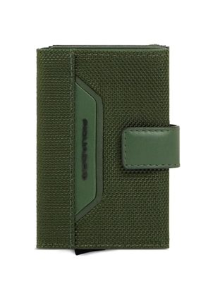 PIQUADRO pop-up leather-trim cardholder - Green