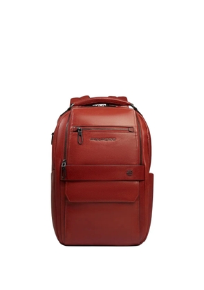 PIQUADRO grained-leather backpack - Red
