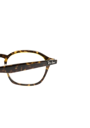 Ray-Ban tortoiseshell-effect geometric-frame glasses - Green