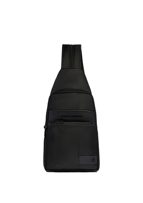 PIQUADRO convertible leather-trim sling bag - Black