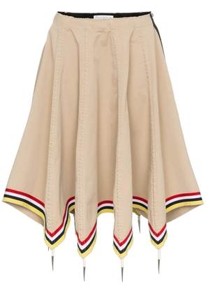 JW Anderson umbrella effect pleated skirt - Neutrals