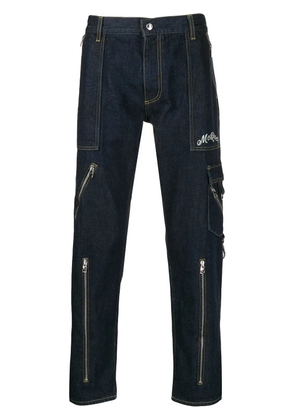 Alexander McQueen zipped pocket jeans - Blue