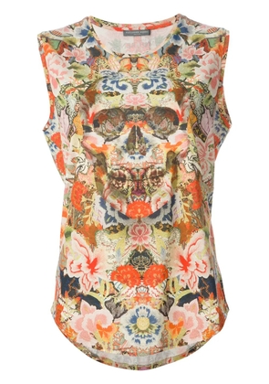 Alexander McQueen floral skull vest - Multicolour