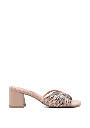 Bibi Lou Serabi crystal-embellished leather sandals - Neutrals