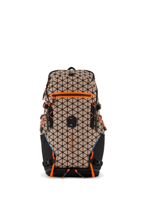 PIQUADRO hexagon-print backpack - Neutrals