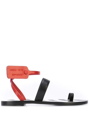 Off-White toe strap sandals - Black