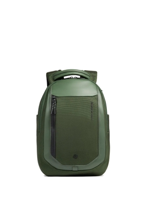 PIQUADRO 13.3'' leather-panelled laptop backpack - Green