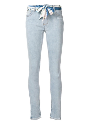 Off-White scarf belt skinny jeans - Blue