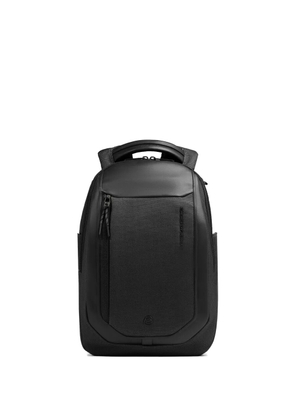 PIQUADRO leather-panelled backpack - Black