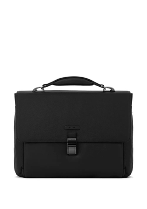 PIQUADRO 15.6' expandable leather briefcase - Black