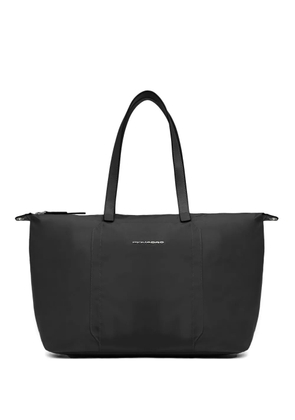 PIQUADRO logo-plaque laptop tote bag - Black