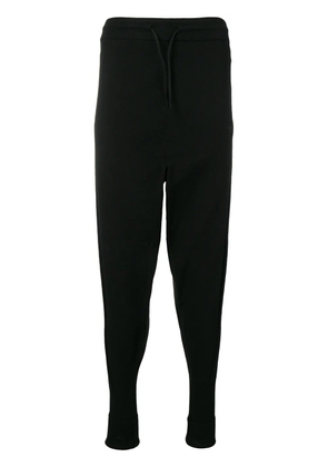 Y-3 drawstring slouched trousers - Black