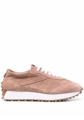 Doucal's logo-patch detail sneakers - Pink
