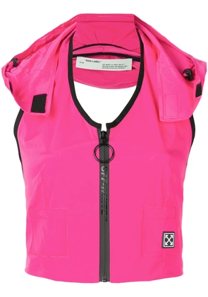 Off-White sporty gilet top - Red