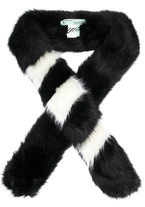 Off-White faux fur scarf - Black