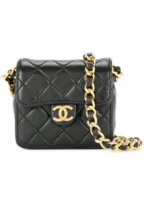 CHANEL Pre-Owned CC logo mini chain shoulder bag - Black