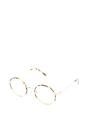 CHARLES STONE tortoiseshell-effect round-frame glasses - Brown