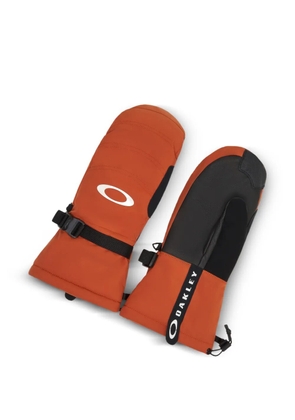 Oakley Powder Ridge logo-print mittens - Orange