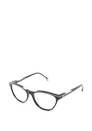 Carolina Herrera logo-plaque cat-eye glasses - Black