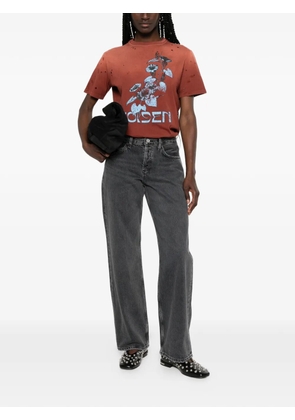 Golden Goose distressed-effect floral-print T-shirt - Brown