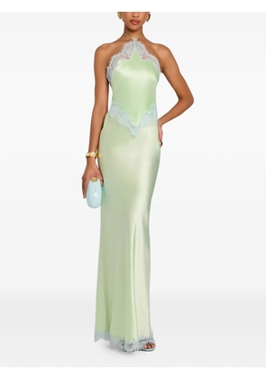 Retrofete Everly lace-trim maxi dress - Green