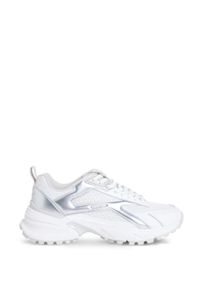 Calvin Klein panelled metallic-effect sneakers - White