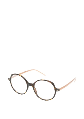 BOSS tortoiseshell-effect round-frame glasses - Brown