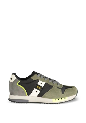 Blauer suede-panelled sneakers - Green