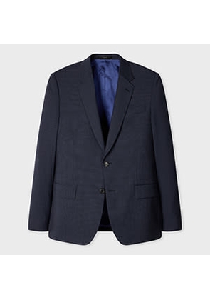 Paul Smith The Soho - Tailored-Fit Navy Gingham Wool Blazer Blue