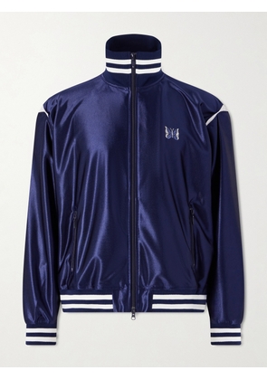Needles - Logo-Embroidered Striped Satin Track Jacket - Men - Blue - S