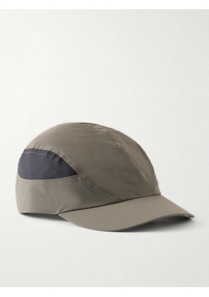 Portal - Planar Logo-Print Mesh-Trimmed Recycled-Shell Cap - Men - Gray