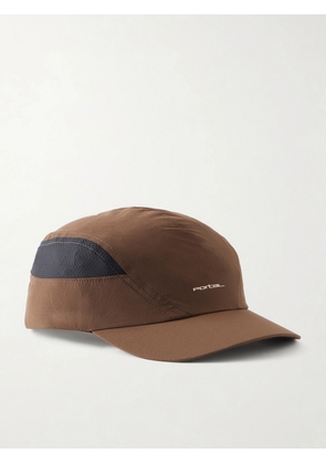 Portal - Planar Logo-Print Mesh-Trimmed Recycled-Shell Cap - Men - Brown
