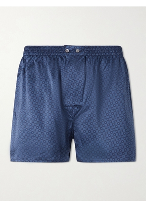 Derek Rose - Brindisi 128 Silk Boxer Shorts - Men - Blue - S