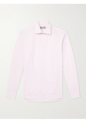 Canali - Cotton-Poplin Shirt - Men - Pink - EU 38
