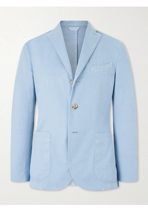 Boglioli - Stretch Cotton and Linen-Blend Blazer - Men - Blue - IT 46