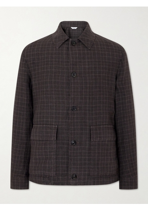 Boglioli - Checked Linen Overshirt - Men - Brown - IT 44
