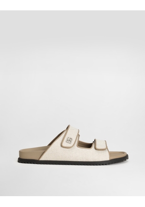 Dolce & Gabbana Canvas Sandals - Man Sandals And Slides Multicolor 42.5