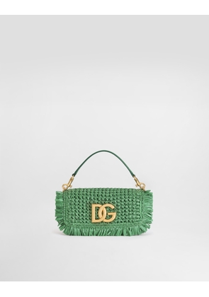 Dolce & Gabbana 3.5 Shoulder Bag In Raffia - Woman Handbags Green Onesize