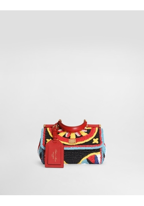 Dolce & Gabbana Mini My Sicily Handbag In Raffia - Woman Handbags Multi-colored Onesize