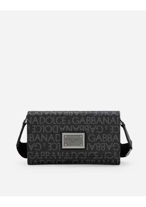Dolce & Gabbana Coated Jacquard Crossbody Bag - Man Crossbody Bags Multi-colored Fabric Onesize