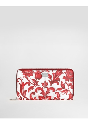 Dolce & Gabbana Majolica-print Calfskin Wallet - Man Wallets And Small Leather Goods Multicolor Onesize