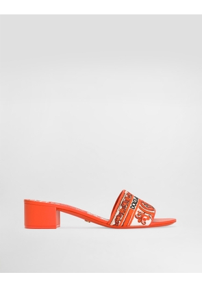 Dolce & Gabbana Mules With Majolica Embroidery - Woman Slides And Mules Multicolor 41