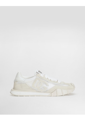 Dolce & Gabbana Dg Athletic Sneakers In Fabric And Calfskin - Man Sneakers Cream 42