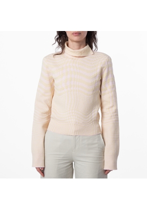 Burberry Warped Houndstooth Turtleneck Sweater