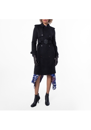 Burberry Notched-Lapel Belted Cashmere Trench Coat