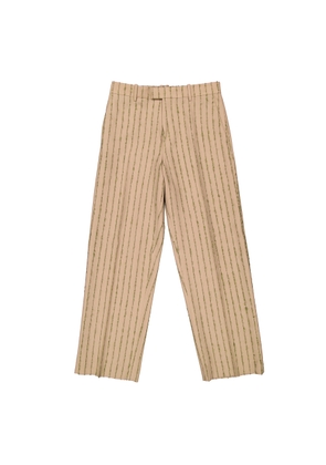 Burberry Striped Wool-Mohair Tailored Trousers